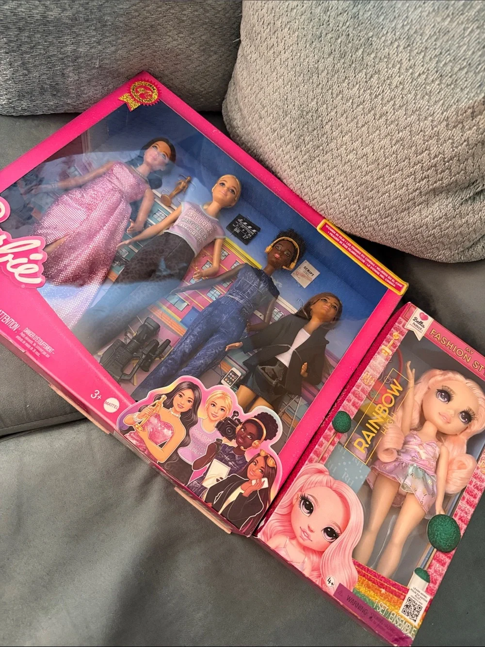 Barbie Careers Women in Film Set of 4 Dolls & Accessories + Rainbow High Doll
